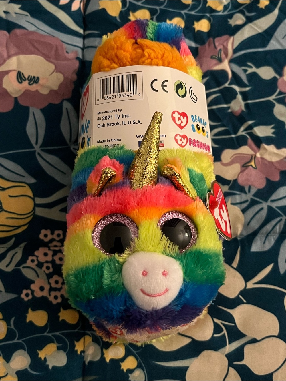 Ty Rainbow Unicorn Kids Slippers - Multicolor Size Medium 1-3 NWT
